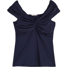 Damen - Polyamid Oberteile H&M Off Shoulder Top - Navy Blue