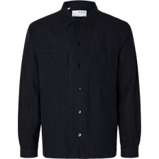 Selected Mand Long Sleeved Overshirt - Sky Captain