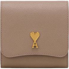 Ami Paris Compact Wallet - Light Taupe