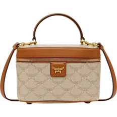 MCM Crossbody Bags MCM Himmel Vanity Case In Lauretos Small - Oatmeal