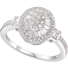 Macy's Rings Macy's Starburst Cluster Ring - White Gold/Diamonds