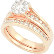 Macy's Rose Gold Rings Macy's Bridal Channel Ring - Rose Gold/Diamonds