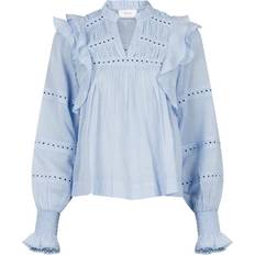 Neo Noir Aurika S Voile Blouse - Light Blue