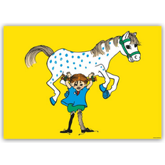 Pippi plakat Pippi Longstocking Poster Pippi Lifts the Horse 70x50cm