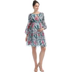 Florals Maternity & Nursing Wear Kimi + Kai Nia Babydoll Maternity Dress Multicolored (972-103395)