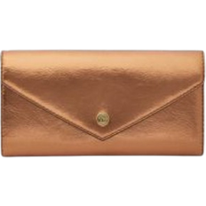 Michael Kors Jet Set Travel Large Patent Envelope Wallet - Mocha