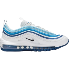 Nike air max 97 junior black Nike Air Max 97 GS - Summit White/Court Blue/Aquarius Blue/Black