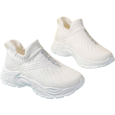 Unisex Kids' Knitted Mesh Design Antiskid Breathable Outdoor Sports Casual Shock Absorption Sneakers Suitable For All Seasons
