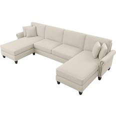 Black Sofas Bush Furniture Coventry Sectional Couch Cream Herringbone Sofa 131" 5 Seater