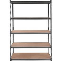 VEVOR 5 Levels Adjustable Black/Natural Hyllsystem 121.9x182.9cm