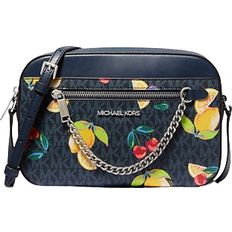 Michael Kors Jet Set Large Fruit Print Logo Crossbody Bag - Admiral