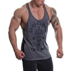 Grå - Herre Singleter Gold's Gym Panel Tank - Grey