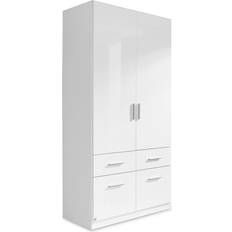 Holzfaser Möbel Carryhome High Gloss White Kleiderschrank 91x197cm