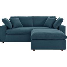 Furniture modway Commix Blue Sofa 92.5" 3 Seater