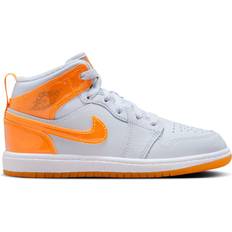 Nike Jordan 1 Mid SE PS - Football Grey/Pine Green/White/Orange Peel