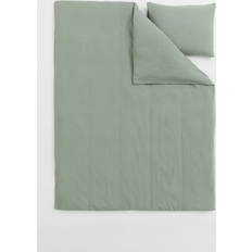 Heimtextilien H&M Muslin Bettbezug Grün (200x135cm)