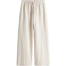 H&M Linen Mix Trousers - Light Beige