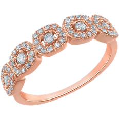 Rose Gold - Women Rings Macy's Halo Cluster Ring - Rose Gold/Diamonds