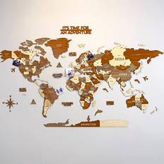 Colorfull Worlds World Map Multicolor Wall Decor 100x54cm