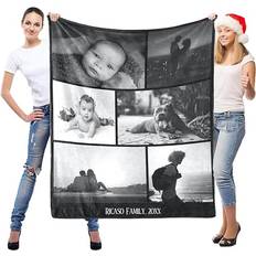 Customised Blankets Black, White (120x80cm)