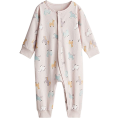 1-3M Pyjamases Children's Clothing H&M Patterned Sleepsuit - Light Dusty Pink/Horses (1200792014)