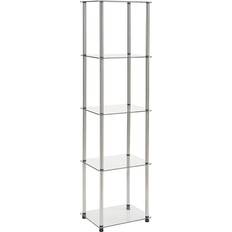 Glasses - Transparent Shelving Systems Convenience Concepts Classic Glass Shelves Transparent Shelving System 15.8x62"