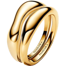 Pandora Guldbelagt Ringe Pandora Organically Shaped Stacking Rings - Gold