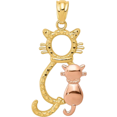 Rose Gold Charms & Pendants Macy's Sitting Cats Pendant - Gold/Rose Gold