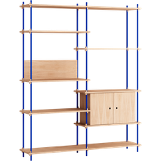 35.0 cm Reolsystem Moebe p.200.2.C Oak/Deep-Blue Reolsystem 162x200cm