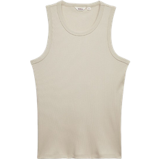 Beige - Herr Linnen Dobber Benjamin Tank Top - Beige