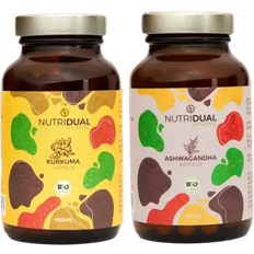 Ashwagandha organic Nutridual Economy Package With Organic Turmeric And Ashwagandha Capsules 200 stk