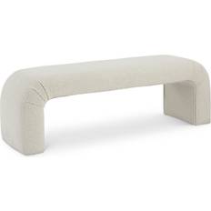 Beige Settee Benches Meridian Niagara Cream Settee Bench 52x17.5"