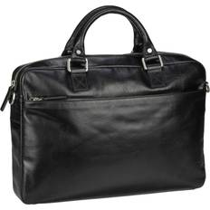 Picard Buddy Men's Laptop Bag Made of Buffalo Leather, One Size, Large, Width 7 cm, Height 27 cm, Length 39 cm, with Zip, Business, Black, Standard Size, Briefcase
