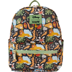 Nylon Mochilas escolares Loungefly Disney The Lion King 30th Anniversary Silhouette All-Over Print Canvas Square Mini Backpack