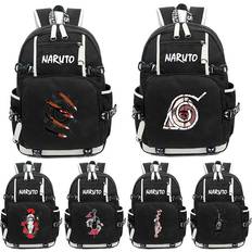 Kanvas Skolesekker Bandai Anime Naruto Backpack for Boy Girl Back To School Bookbag Large Capacity Student Bookbag Men Women Leisure Travel Bag