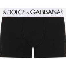 Dolce & Gabbana Men Underwear Dolce & Gabbana Mens Black Logo-waistband Stretch-cotton Boxers