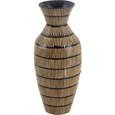 Bambu Vaser BigBuy Home Black Beige Bamboo Vase