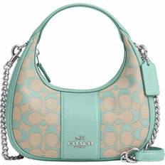 Organic - Women Crossbody Bags Coach Carmen Mini Crossbody in Signature Jacquard - Silver/Faded Blue