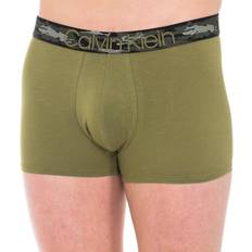 Calvin Klein Green Men's Underwear Calvin Klein Men's Breathable Fabric Boxer - Khaki Cotton