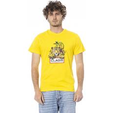 One Size T-shirts Cavalli Class Gul Bomuld T-Shirt Color_Gul, Gul, Herre, L, M, new-with-tags, T-shirts, T-Shirts Men Clothing, XXL, Yellow