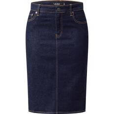 Lauren Ralph Lauren Dame Nederdele Lauren Ralph Lauren Cowboynederdel SP Eco In Dnm Skirt Blå