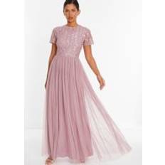 Quiz Embellished Maxi Dress Pink