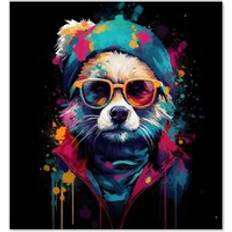 Blue Splash Guards Warren Reed Multi Coloured Dog With Splash Guard 60cm