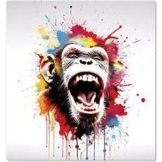 Red Splash Guards Warren Reed Crazy Monkey Face Kitchen Splash Guard