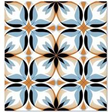 Blue Splash Guards Warren Reed Geometric Pattern Kitchen Splash Guard