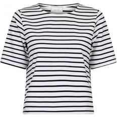 Neo Noir T-skjorter Neo Noir Forudbestilling Soanie Stripe Tee Navy blå 34/XS