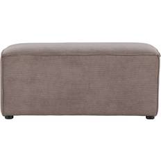 Venture Home Fodskamler Venture Home Gillholmen Puf Fløjl Brun 92 x 60 cm Fodskammel