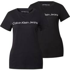 Calvin Klein Jeans dam t-shirt, Svart Ck Black/Ck Svart