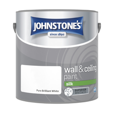 Johnstones Silk Wall Paint Pure Brilliant White 5L