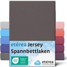 Marrone Lenzuola Eterea Comfort Jersey Spannbettlaken Dunkelbraun 140x200 cm - 160x200 cm Lenzuolo Marrone (200x)